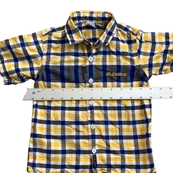 OLD NAVY plaid 2T short sleeved button down - Picture 5 of 5